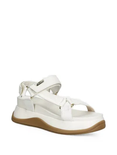 Liu •jo Touch-strap Platform Sandals In White