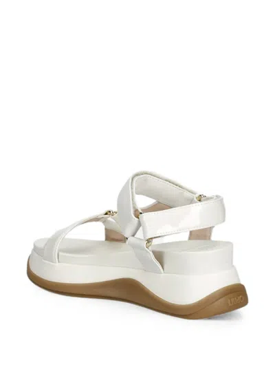 Liu •jo Touch-strap Platform Sandals In White
