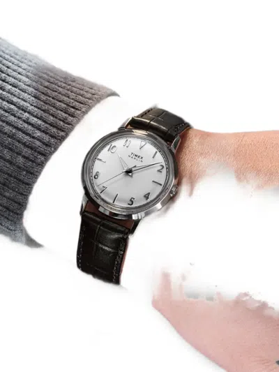 Timex Marlin Croc-effect-strap 34mm Watch In Multi