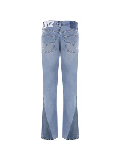 Lutz Huelle Asymmetric-hem Regular-fit Jeans In Multi
