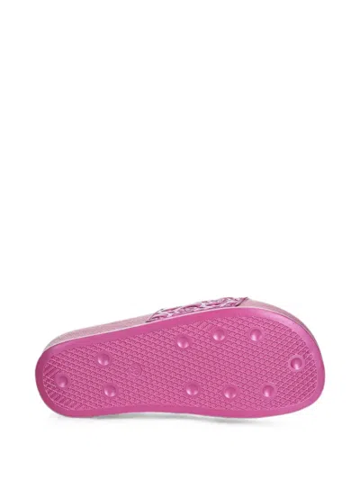 Liu •jo Logo-embossed Platform Slides In Multi