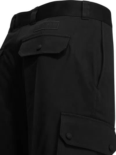 Givenchy Cotton Cargo Pant With Utility Pockets In Black