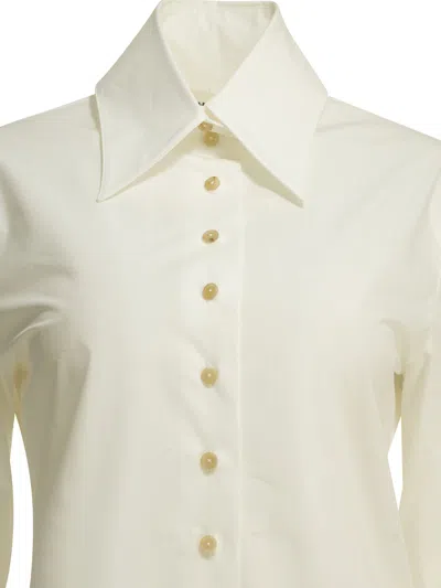 Khaite Ivy Cotton-poplin Shirt In White