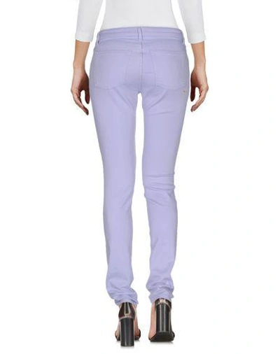 Shop Happiness Denim Pants In Lilac