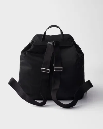 Prada Medium Re-nylon Backpack In Black