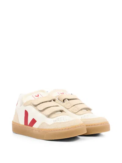 Veja Touch-strap Leather Sneakers In White