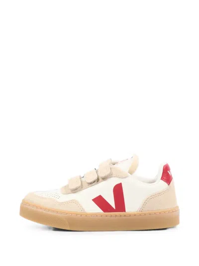 Veja Touch-strap Leather Sneakers In White