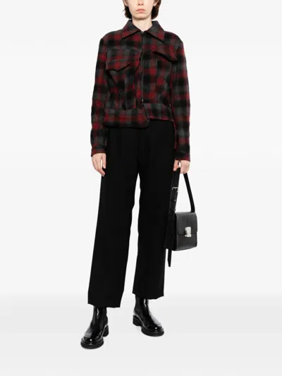 Yohji Yamamoto Check-pattern Flap-pocket Jacket In Multi