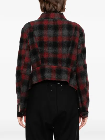 Yohji Yamamoto Check-pattern Flap-pocket Jacket In Multi