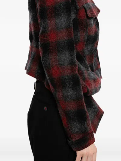 Yohji Yamamoto Check-pattern Flap-pocket Jacket In Multi