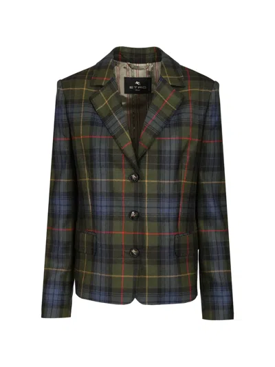 Etro Single-breasted Blazer In Multi