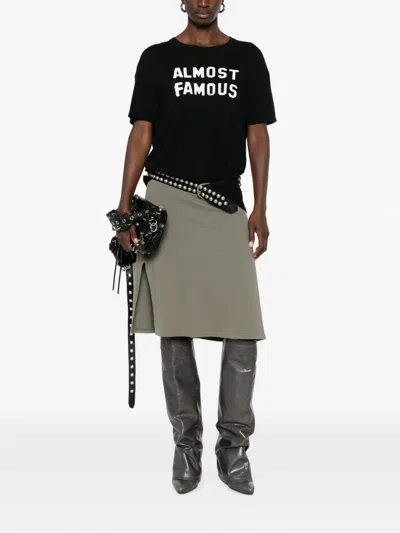 R13 Almost Famous Distressed-effect T-shirt In Black