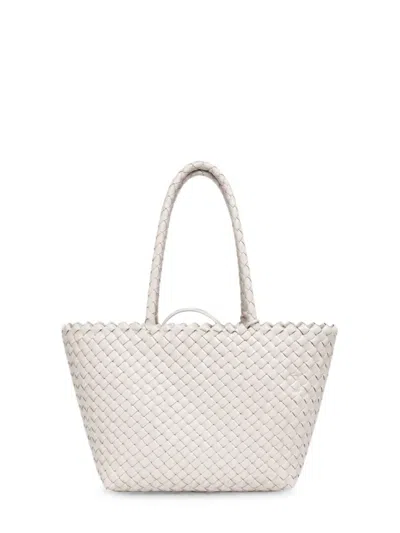 Dragon Diffusion Woven Leather Shoulder Bag In White