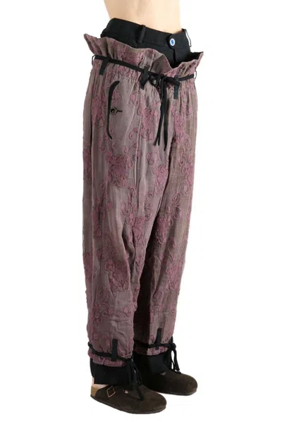 Communs Lace Overlay Pants In Multi