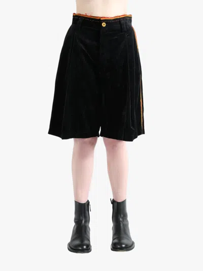 Communs Velour Shorts In Black