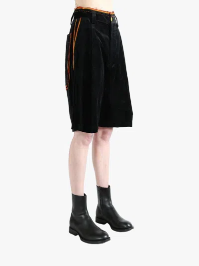 Communs Velour Shorts In Black