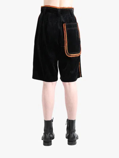 Communs Velour Shorts In Black