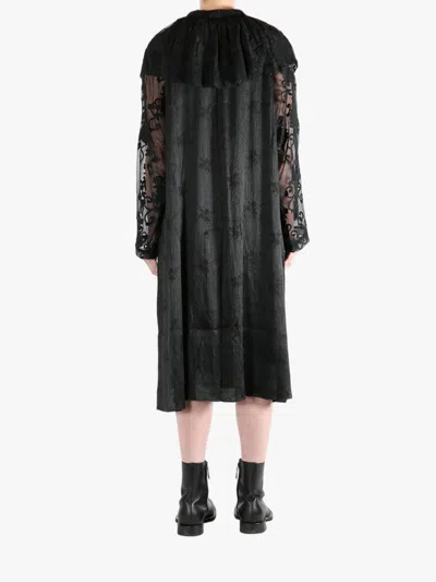 Communs Lace Ruffled Coat In Black