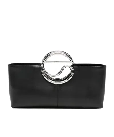 Coperni Leather Tote Bag In Black