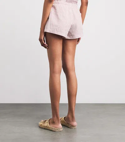Citizen Of Humanity Citizens Of Humanity Este Striped Drawstring Shorts In Pink