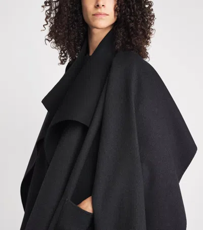 Retori Virgin Wool Double Coat In Black