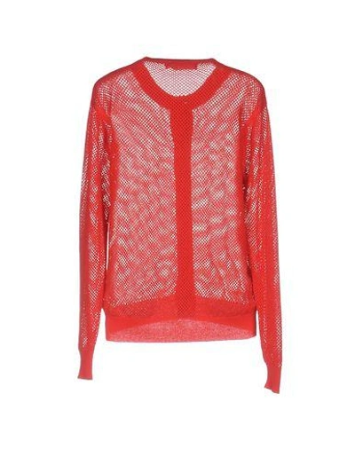 Shop Love Moschino Cardigans In Red