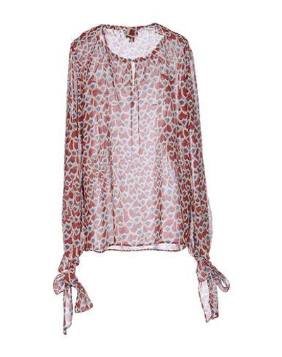 Shop Just Cavalli Blouse In Brick Red