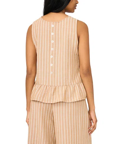 Vince Camuto Solid Ruffle Peplum Top In Gray