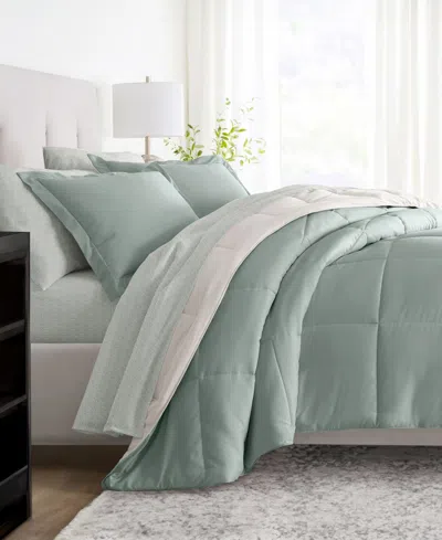 Ienjoy Home Bedding Bundle Reversible Pattern 7-piece Comforter Set, Queen