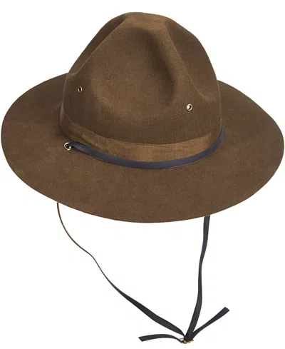 Scala Men's Wool Felt Campaign Hat In Brown