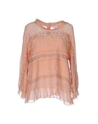 Shop Intropia Blouses In Pink