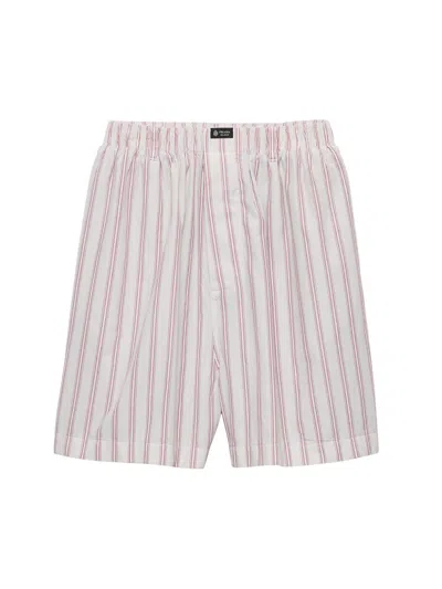 Prada Poplin Bermudas In Purple