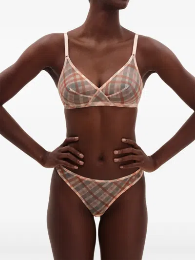 Eres Loch Check-pattern Bra In Neutral