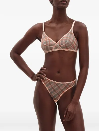 Eres Loch Check-pattern Bra In Neutral