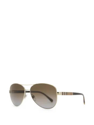 Burberry Eyewear Check-pattern Pilot-frame Sunglasses In Multi