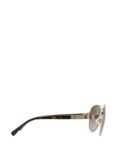 Burberry Eyewear Check-pattern Pilot-frame Sunglasses In Multi