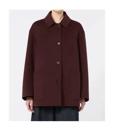 Max Mara Giugno Coat In Red