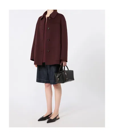 Max Mara Giugno Coat In Red