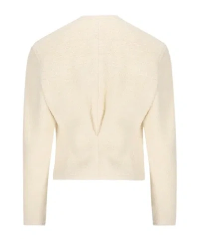 Isabel Marant Suna Asymmetrical Virgin Wool Blend Jacket In Neutral