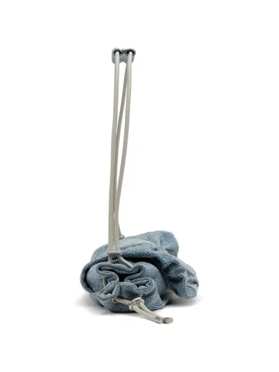 Diesel Ruched Handbag In Gradient Blue Fabric With Comfortable Strap In Blue