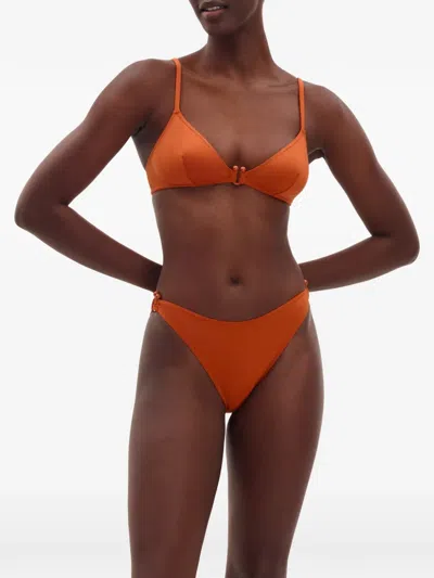 Eres Triangle Bikini Top In Orange