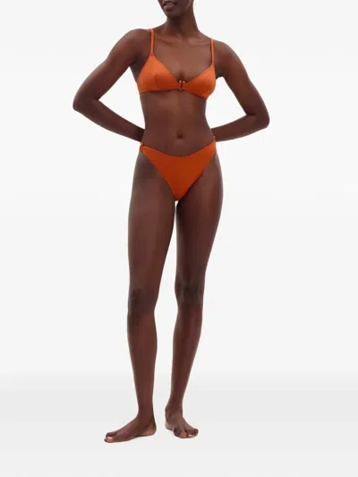 Eres Triangle Bikini Top In Orange