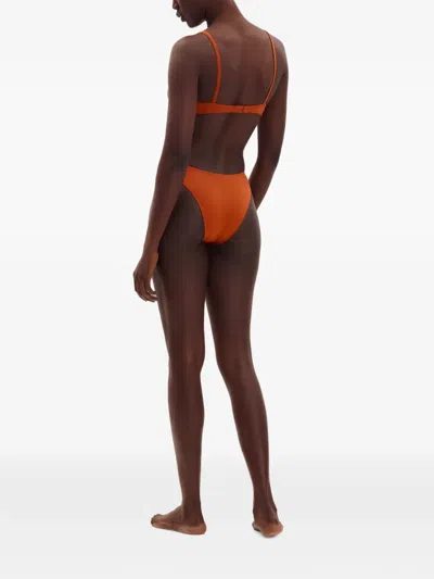 Eres Triangle Bikini Top In Orange