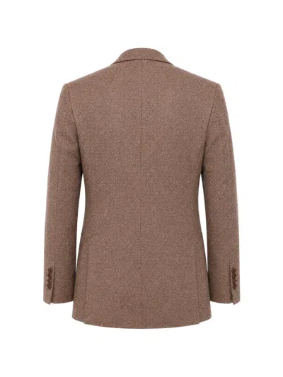 Corneliani Nino Danieli Single-breasted Patch-pocket Blazer In Brown