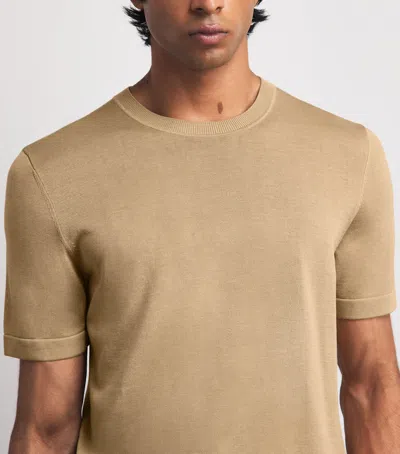 Sandro Paris Knitted T-shirt In Neutral