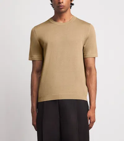 Sandro Paris Knitted T-shirt In Neutral
