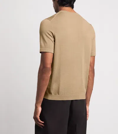 Sandro Paris Knitted T-shirt In Neutral