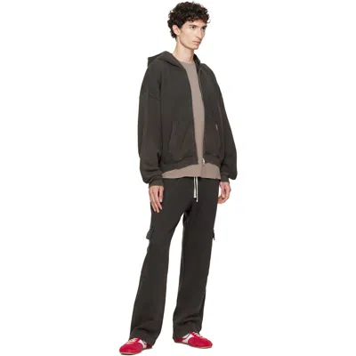 Represent Brown Initial Cargo Sweatpants In Black