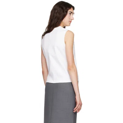 Flore Flore Sleeveless Open-front Vest In White