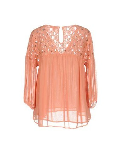 Shop Intropia Blouses In Salmon Pink